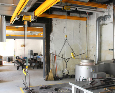 Giesserei mit Schmelzofen